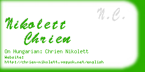 nikolett chrien business card